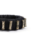 Onyx Black Thread Wooden Bangles