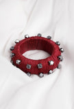 Scarlet Red Thread Wooden Bangles