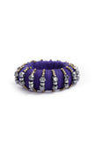 Indigo Blue Thread Wooden Bangles