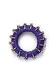 Indigo Blue Thread Wooden Bangles