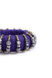 Indigo Blue Thread Wooden Bangles
