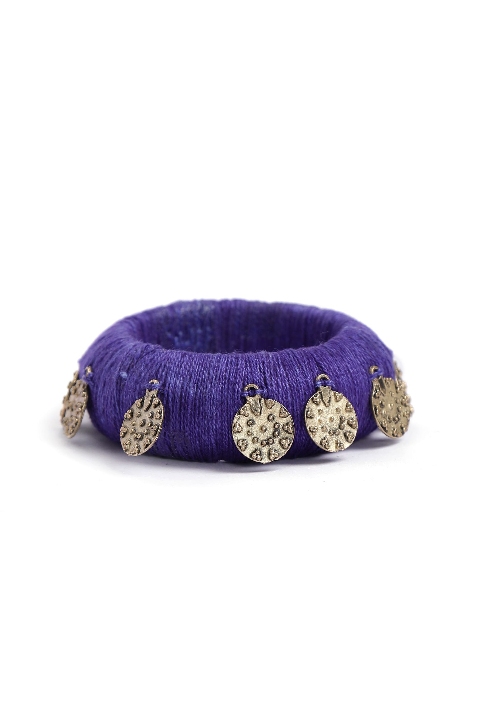 Indigo Thread Wooden Bangles