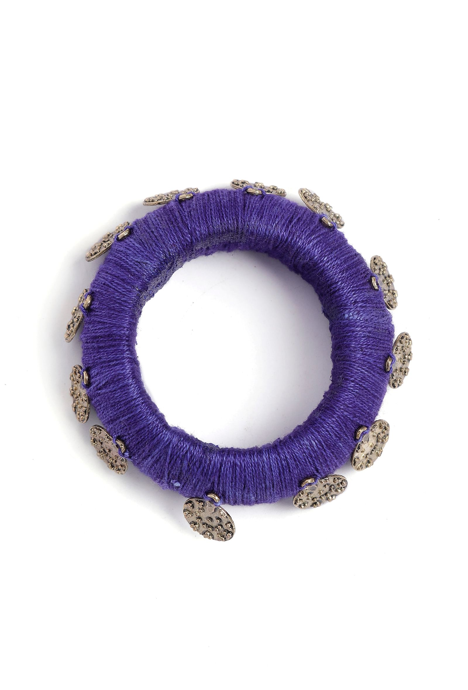 Indigo Thread Wooden Bangles