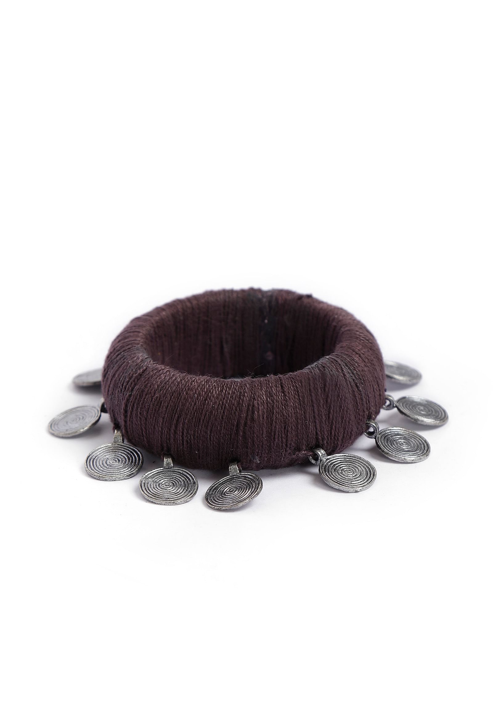 Brown Thread Wooden Bangles