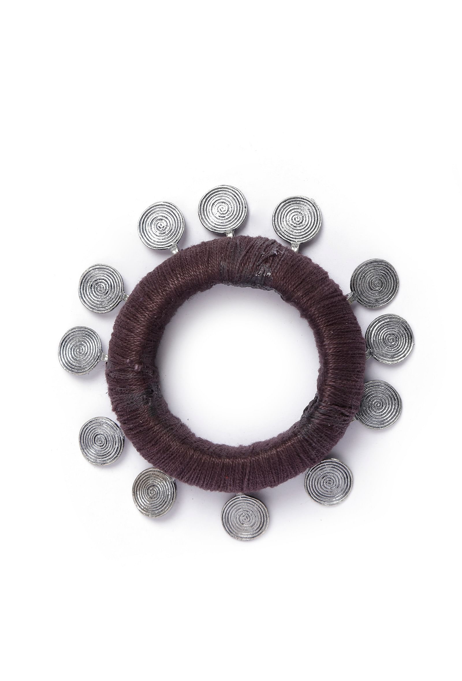 Brown Thread Wooden Bangles