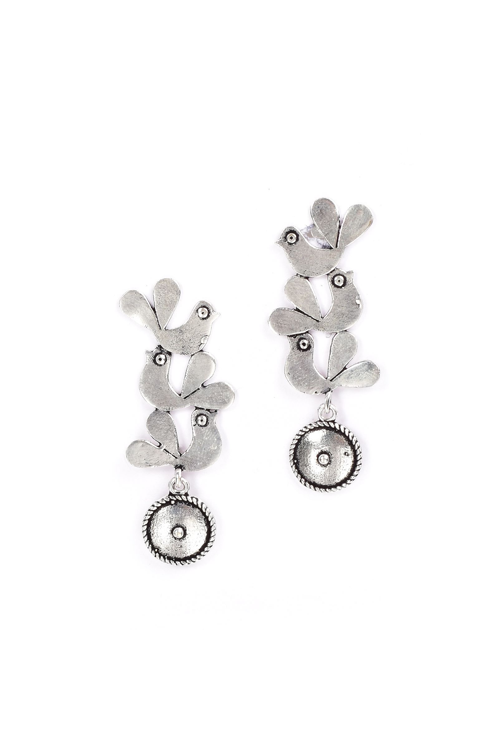 Bird On Bird Brass Earrings