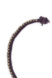 Set Of 2: Nura Brown Thread & Antique Plated Brass Beaded Anklets