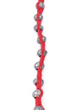 Set Of 2: Amoli Red Thread & Antique Plated Brass Beaded Anklets