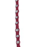 Set Of 2: Ipsha Maroon Thread & Antique Plated Brass Beaded Anklets