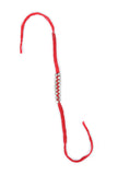 Set Of 2: Lavanya Red Thread & Antique Plated Brass Beaded Anklets