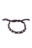Set Of 2: Lopa Brown Thread & Antique Plated Brass Beaded Anklets