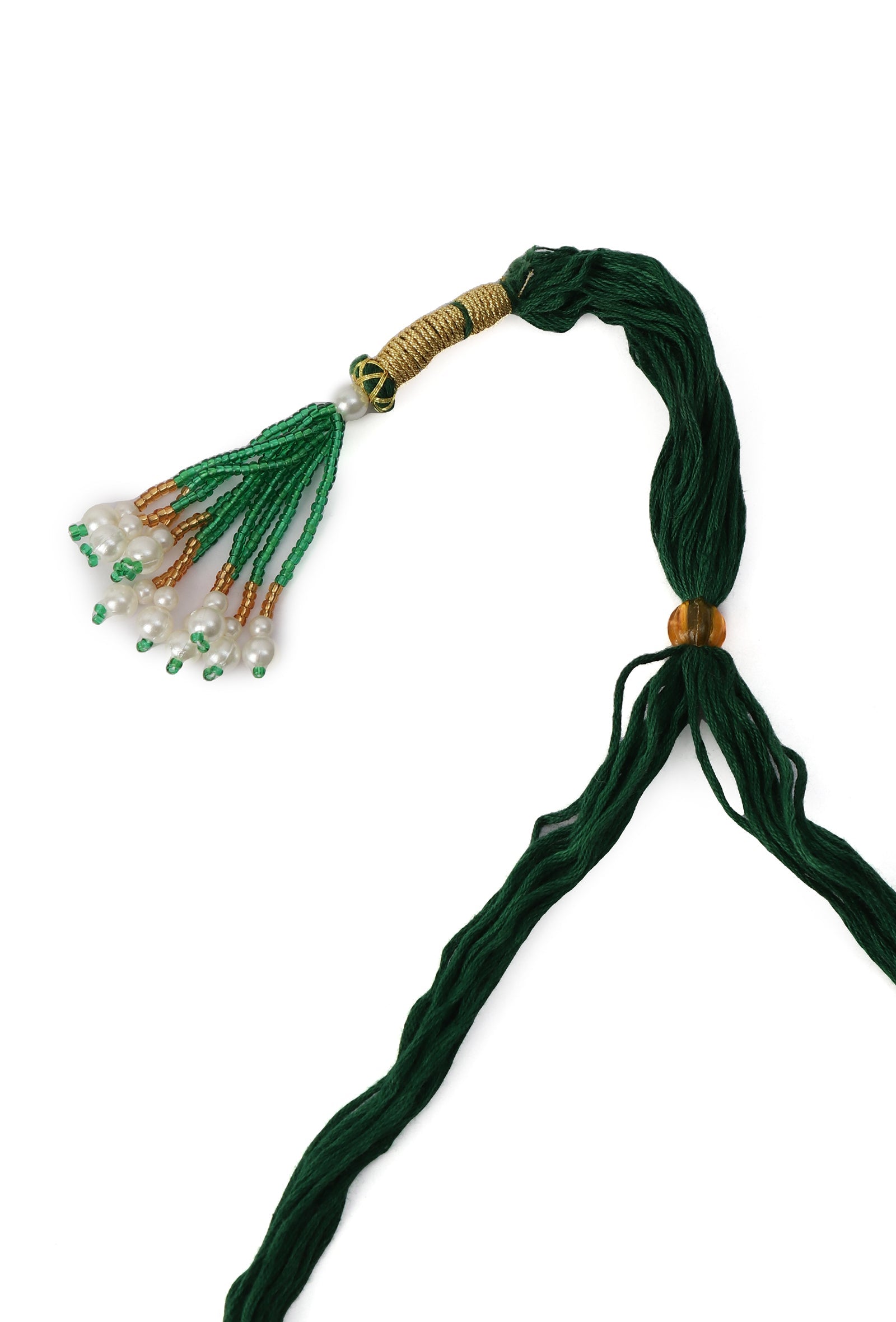 Traditional Round Ethnic Choker With 3-Layer Moti Mala And Earrings