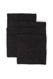 Set Of 4: Black Square Braided Jute Placemats