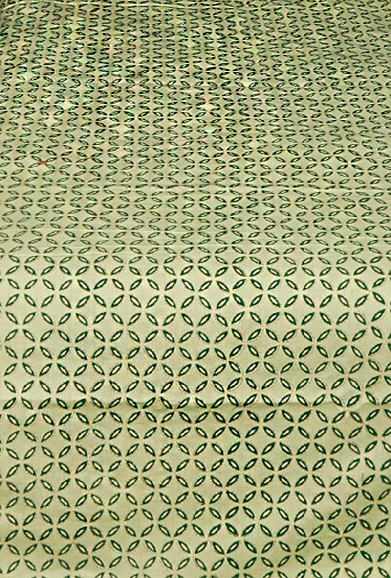 2-Piece Set Olive Green Hand Blocked Cotton Cushion Covers