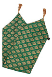 Dark Green Banarasi Brocade Table Runner