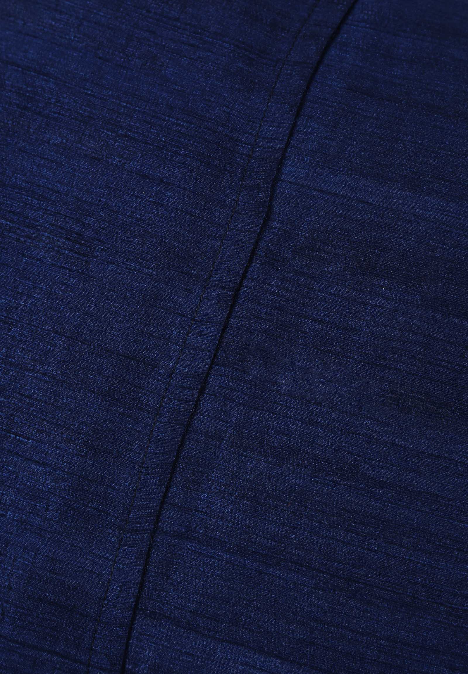 Set Of 2:Royal Blue Brocade Cushion Covers