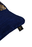 Set Of 2:Royal Blue Brocade Cushion Covers