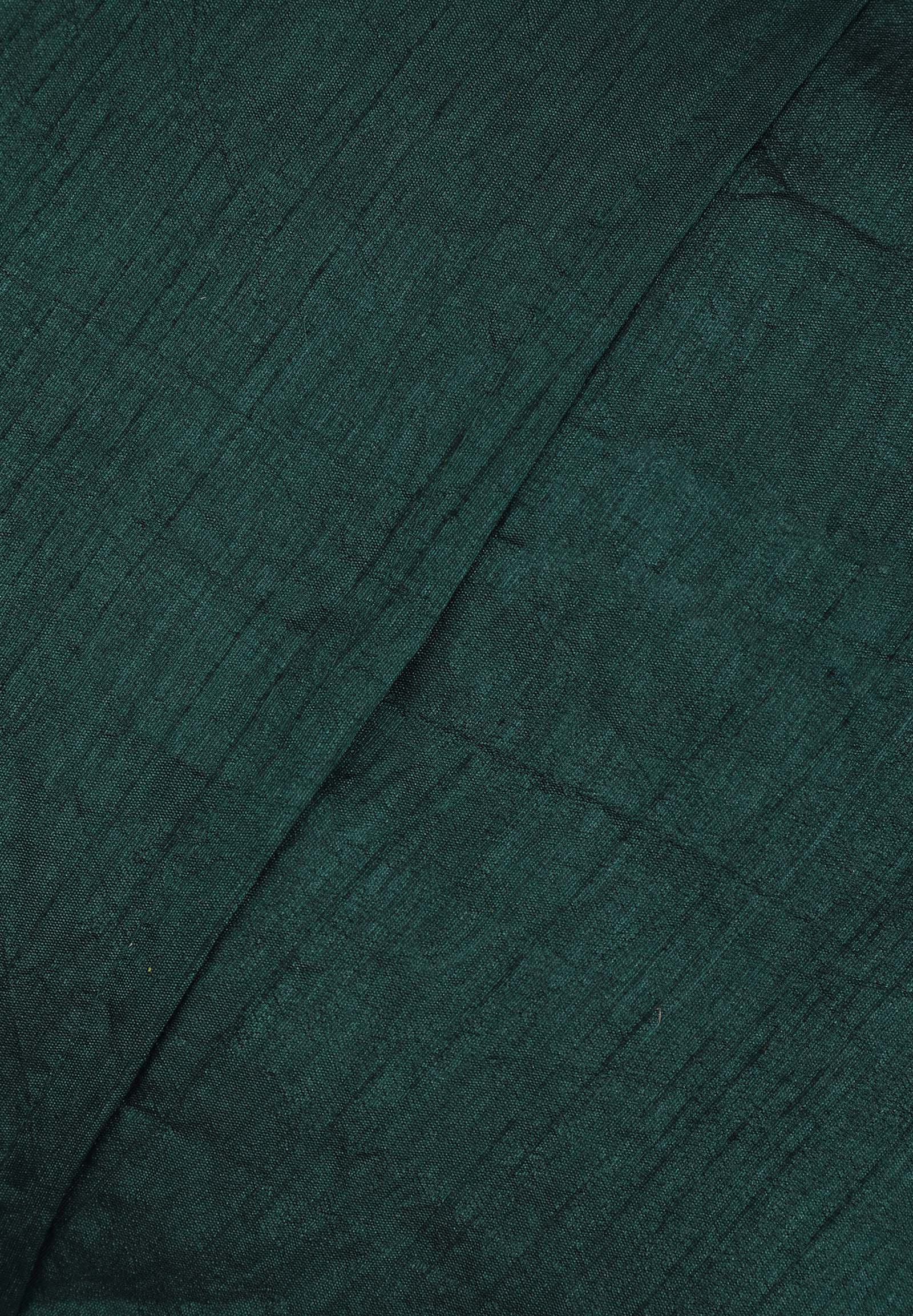 Set Of 2:Green Tassel Brocade Cushion Covers
