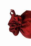 Set Of 2: Deep Red Brocade Bolsters Cover