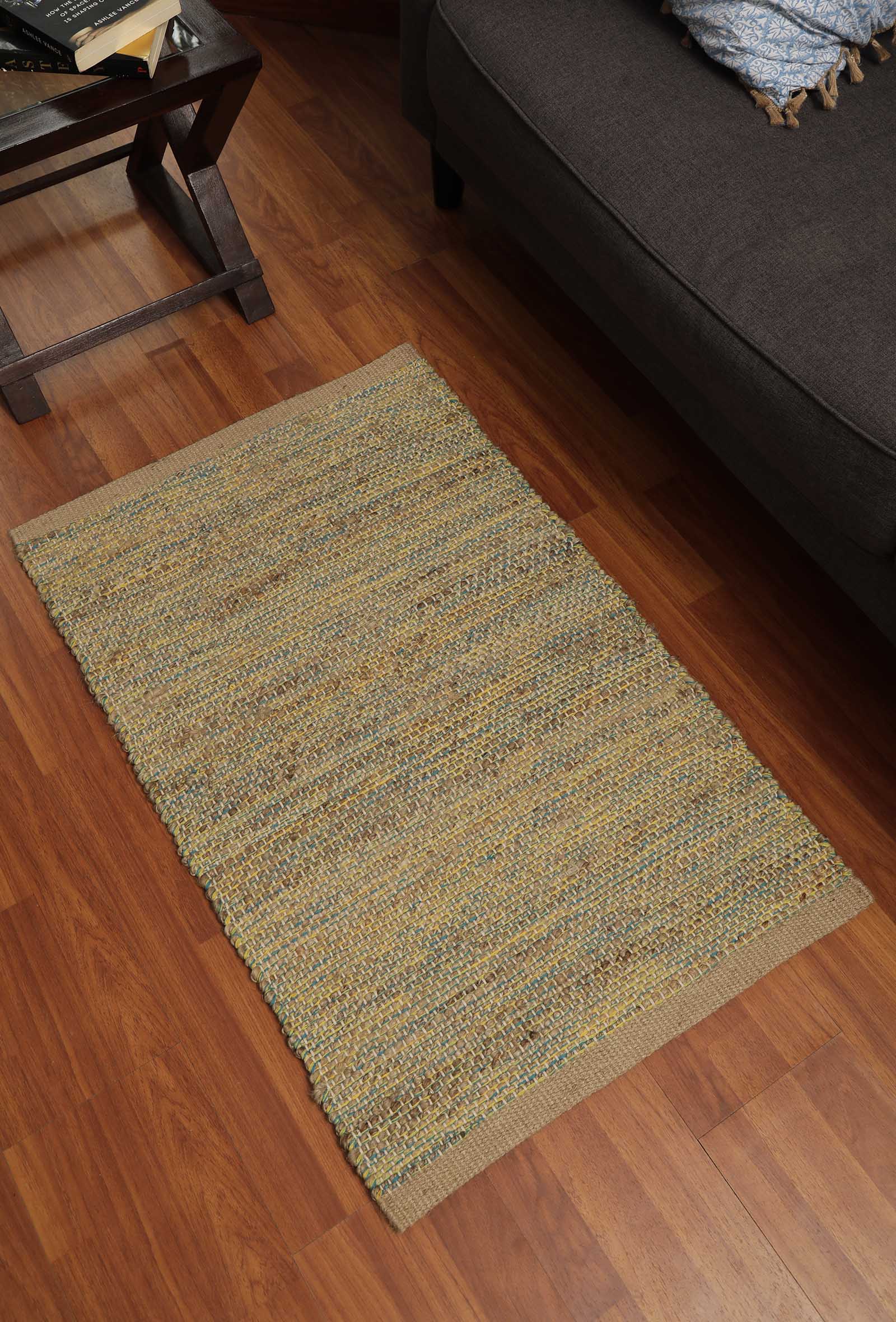 Kizzi Brown Rectangle Handcrafted Jute Rug