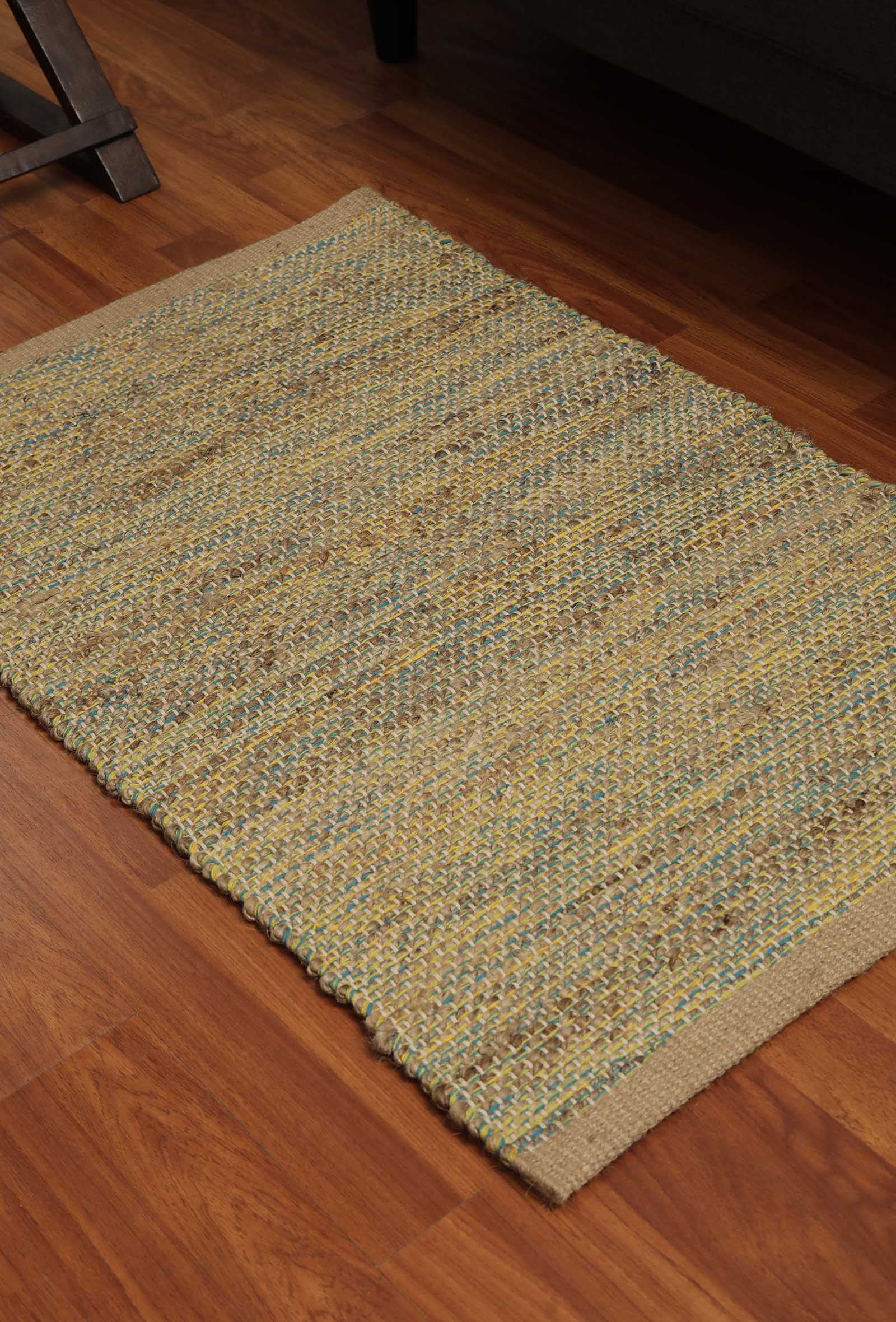 Kizzi Brown Rectangle Handcrafted Jute Rug