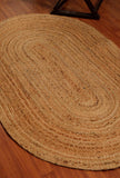 Isla Oval Rectangle pattern Handcrafted Jute Rug