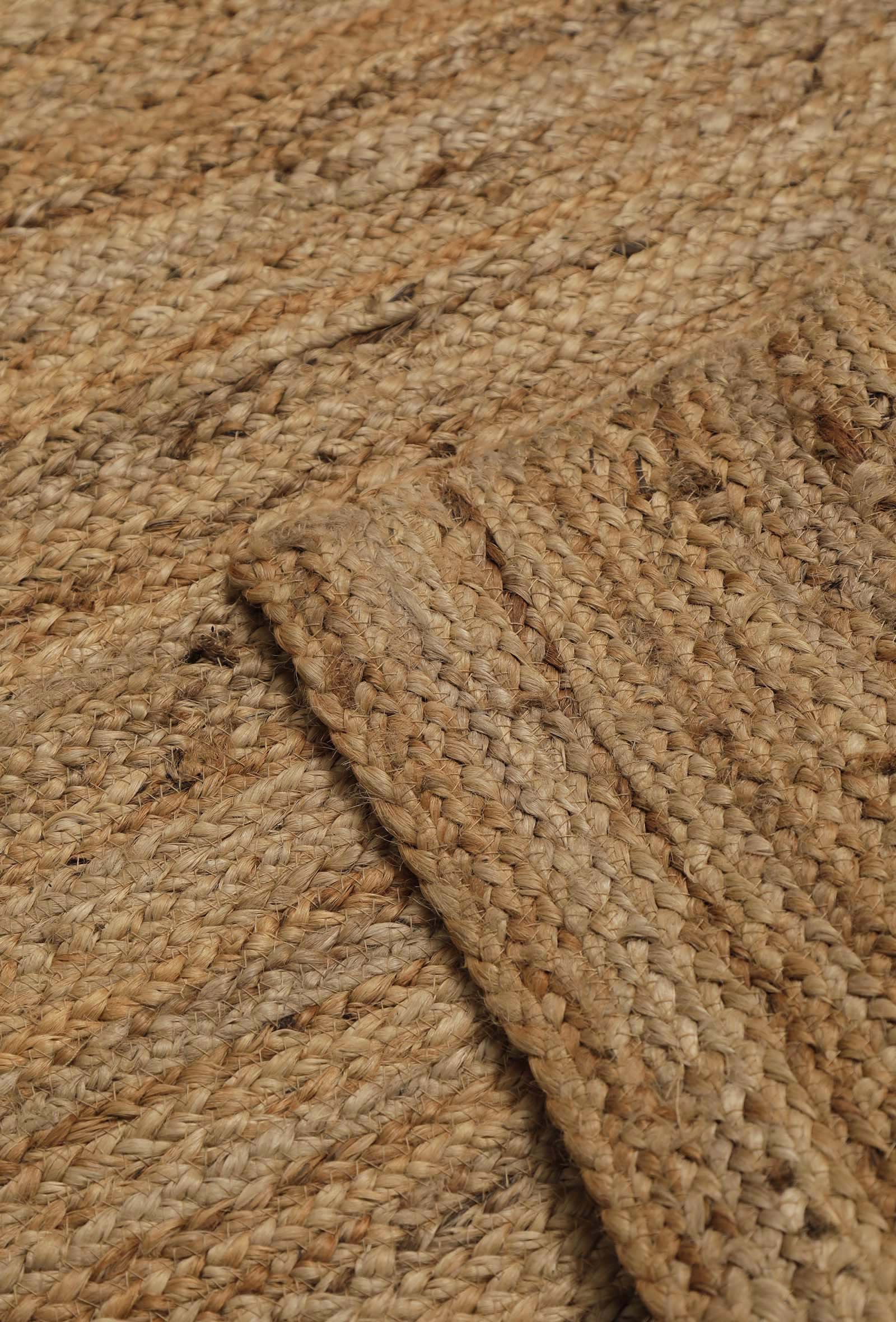 Ena  Rectangle pattern Handcrafted Jute Rug (5x4 ft)