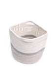 Fluff White Cotton Jute Basket