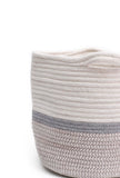 Fluff White Cotton Jute Basket
