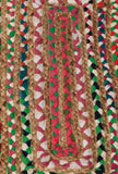 Cadecene Zig Zag Contrast Handcraft Jute Rug