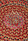 Rach Circular Contrast Handcraft Jute Rug