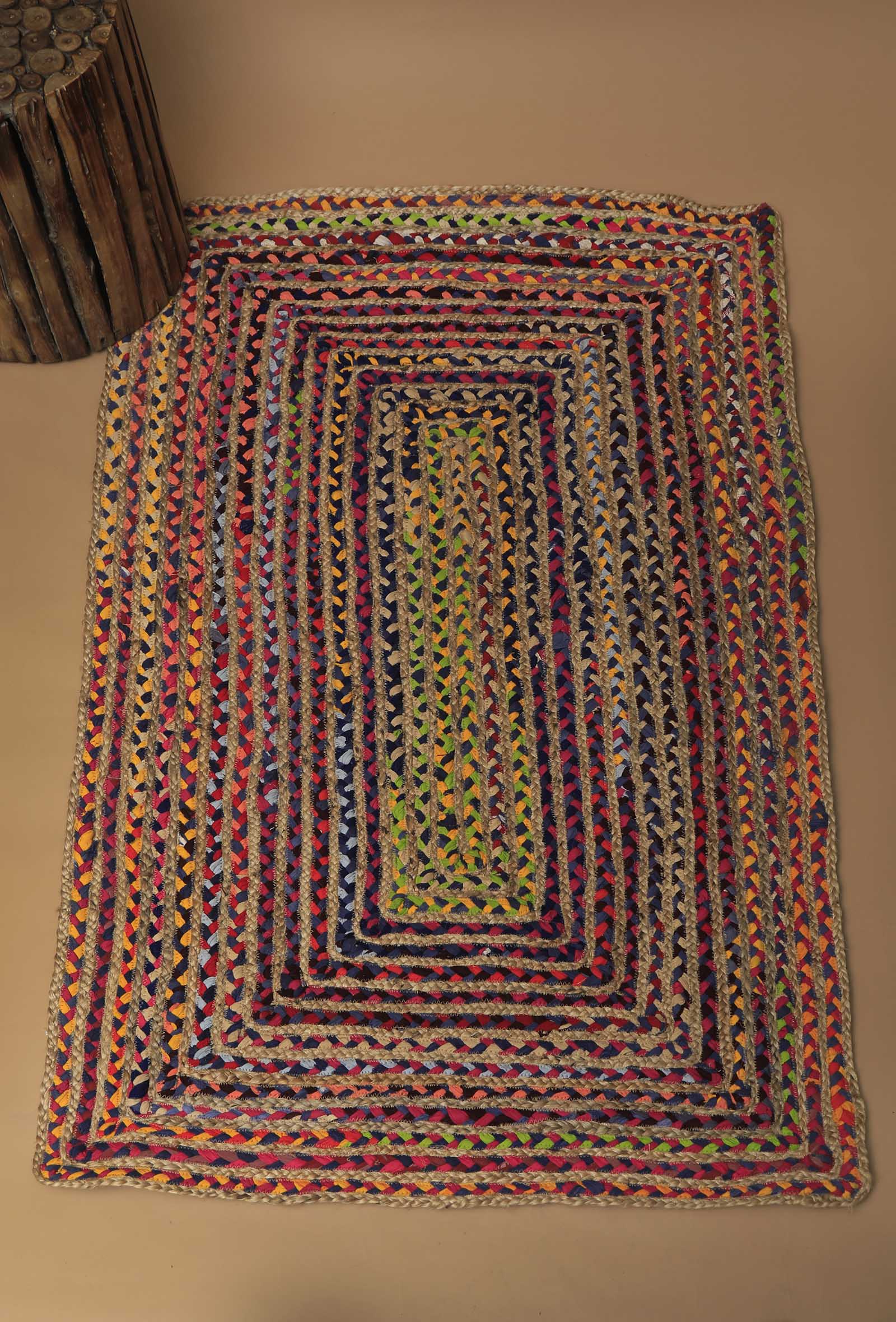 Doreen Rectangular Contrast Handcraft Jute Rug