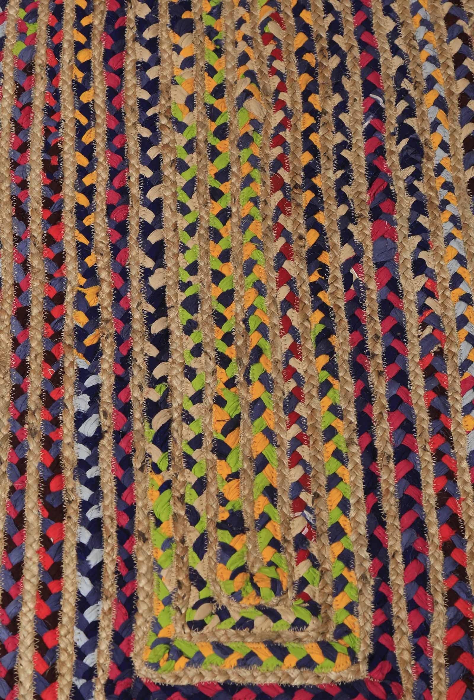 Doreen Rectangular Contrast Handcraft Jute Rug