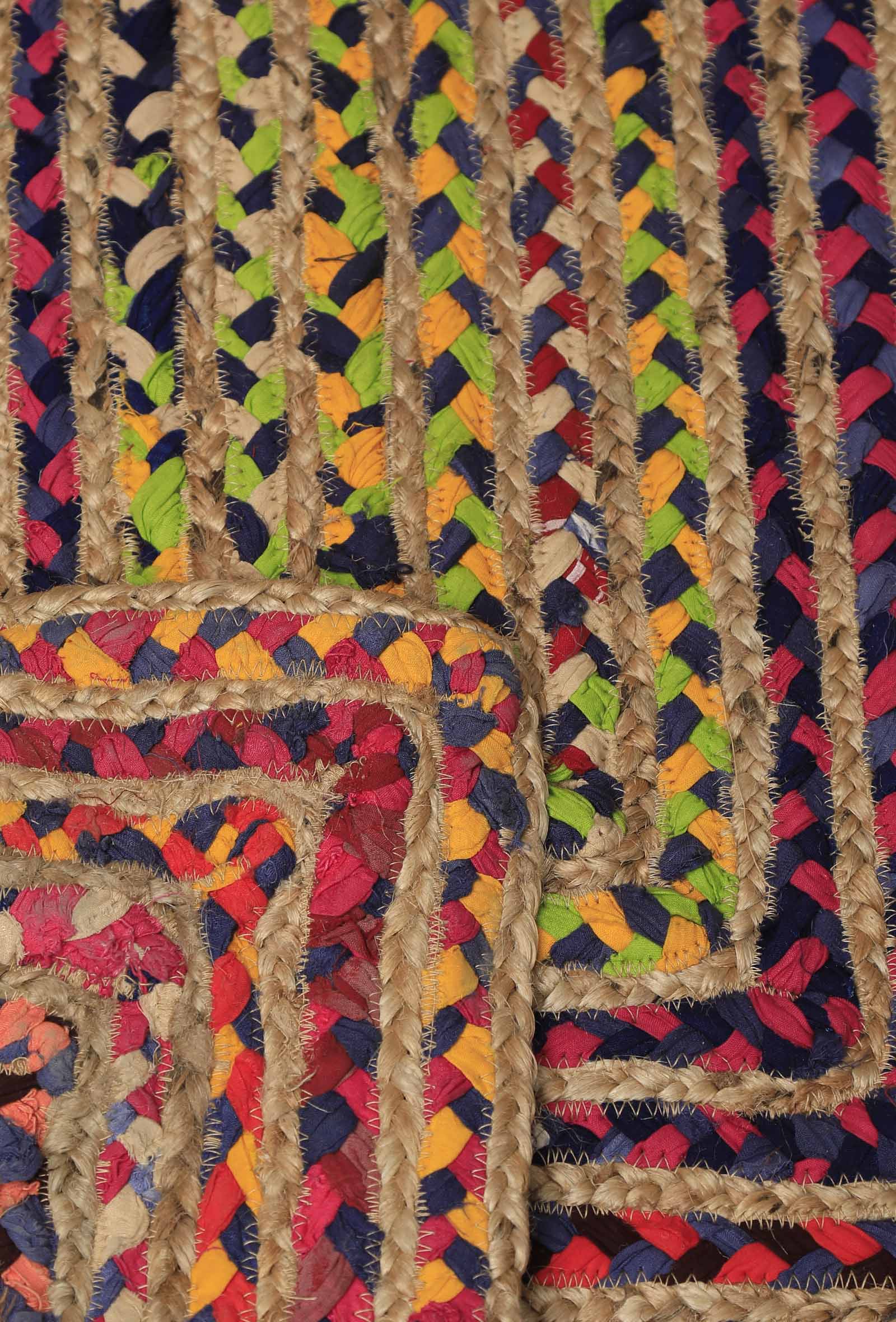 Doreen Rectangular Contrast Handcraft Jute Rug