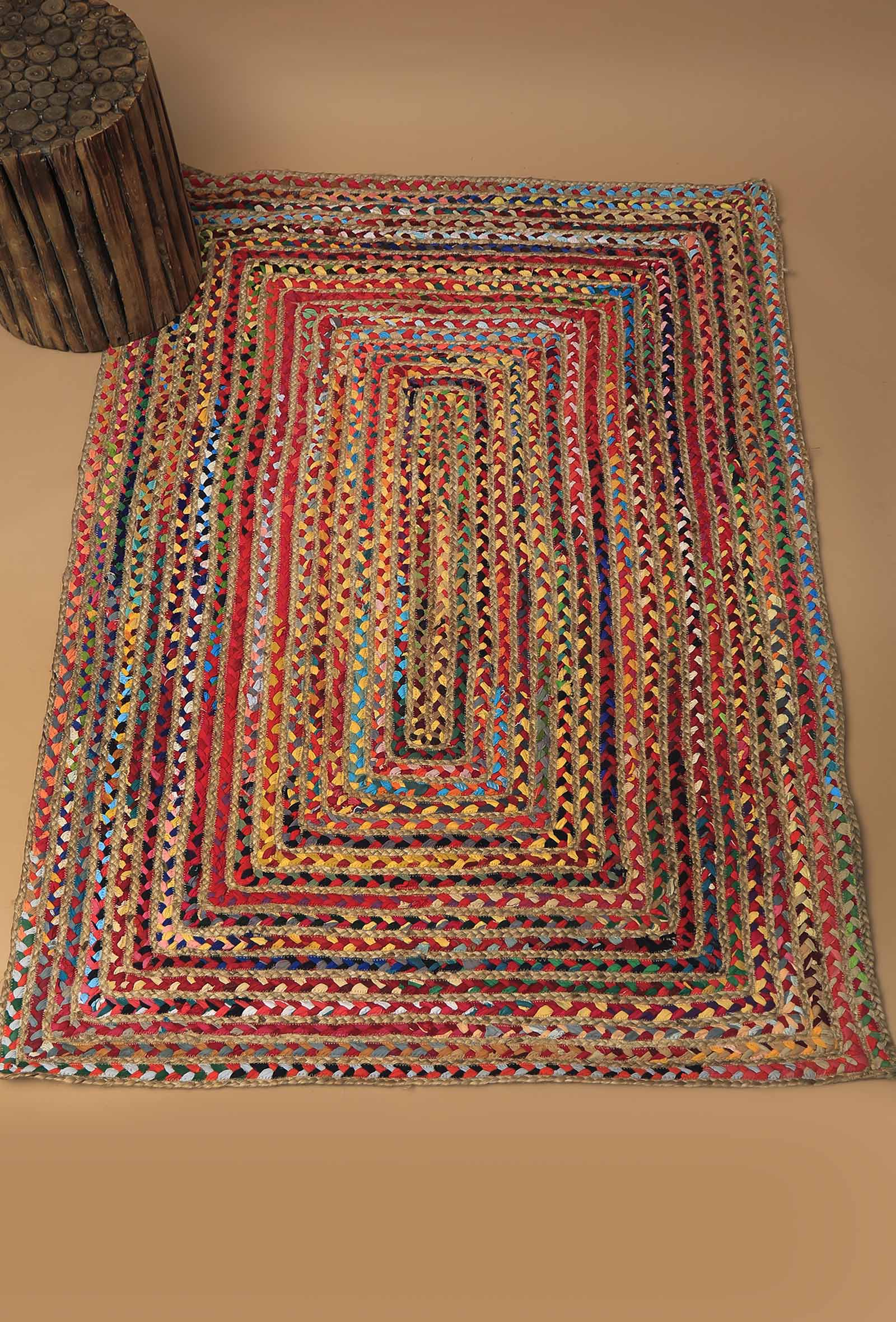 Muffy Contrast Handcraft Jute Rug