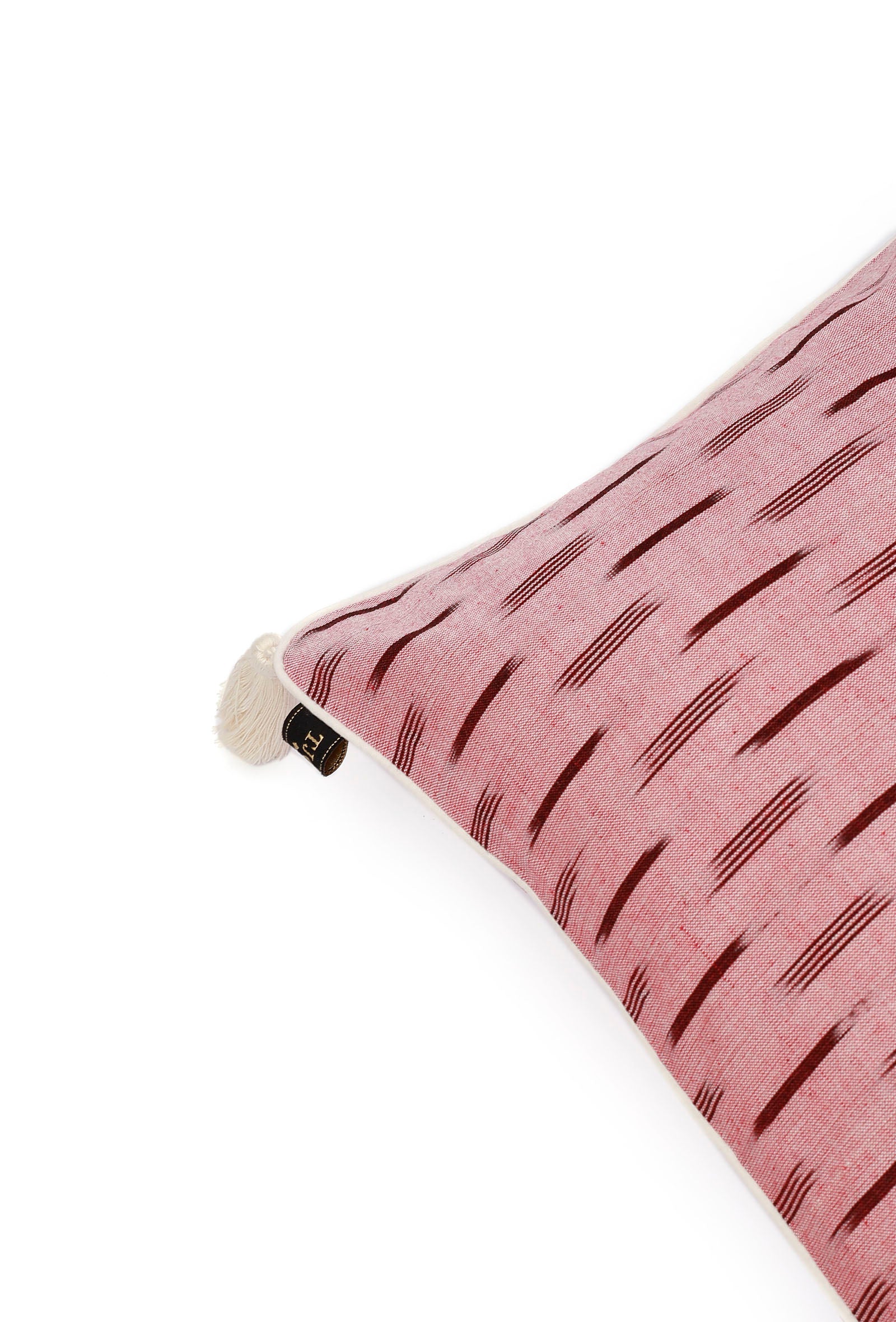 Set of 2: Candy Pink Ikat Cotton Cushion Covers