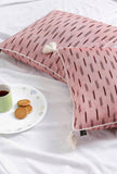 Set of 2: Candy Pink Ikat Cotton Cushion Covers