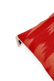 Set of 2: Cherry Red Ikat Cotton Cushion Covers