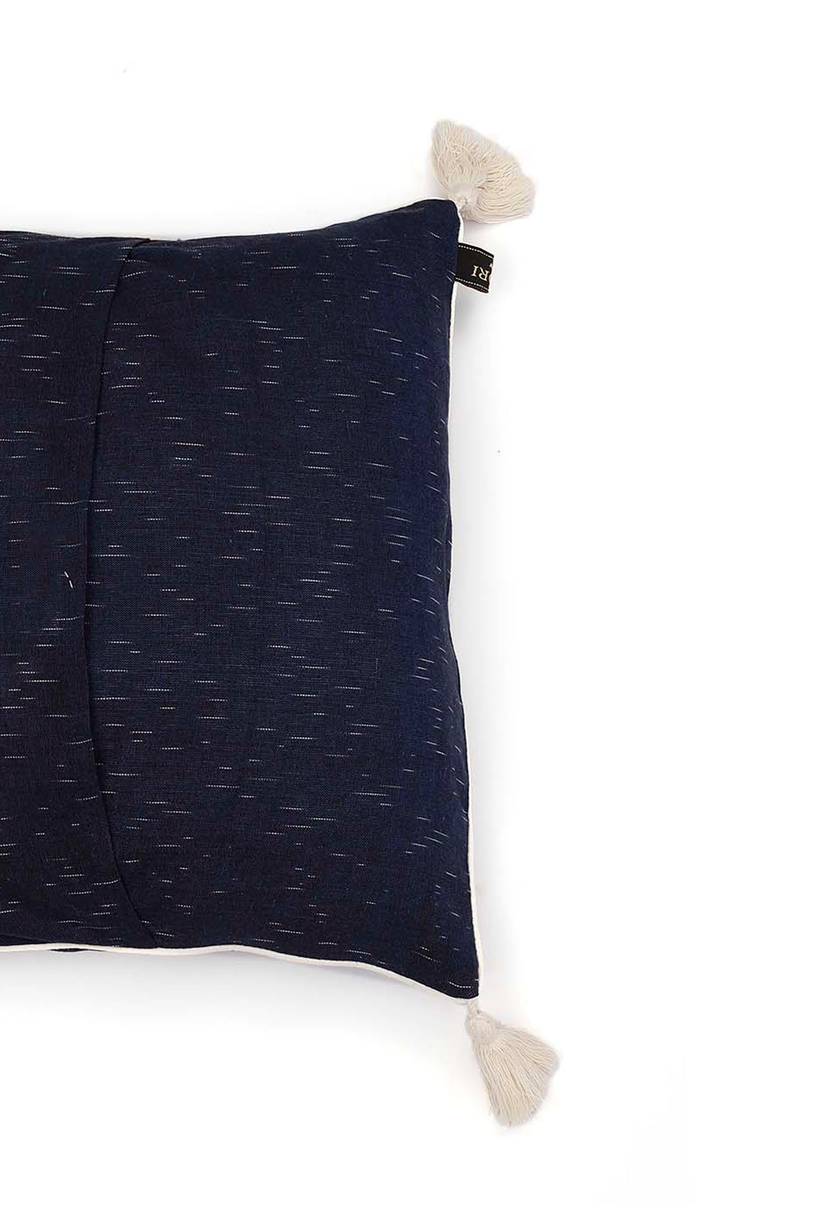 Set of 2: Amber Blue Ikat Cotton Cushion Covers