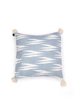 Set of 2: Bubble Blue Ikat Cotton Cushion Covers