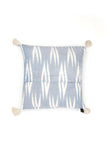 Set of 2: Bubble Blue Ikat Cotton Cushion Covers