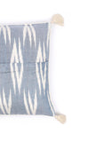 Set of 2: Bubble Blue Ikat Cotton Cushion Covers