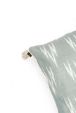 Set of 2: Slate Blue Ikat Cotton Cushion Covers