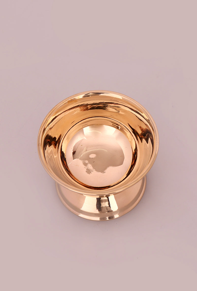 Kansa Metal Ice-Cream Cup With Spoon