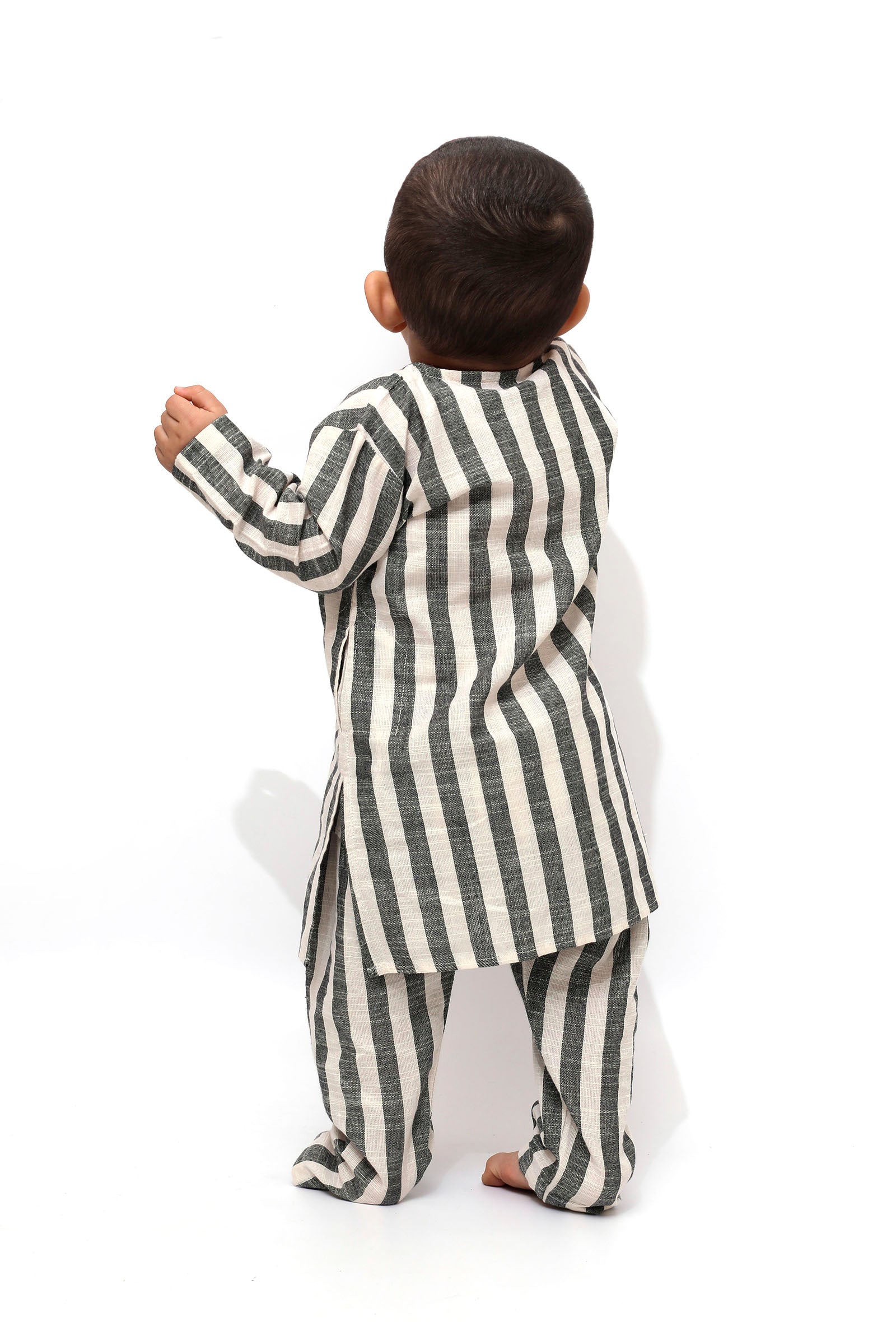 Set of 2 - Oswald Emerald Green Stripe Kurta Pajama