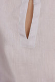 Set Of 2: Light Grey Mul Mul Short Kurta With Light Grey Short