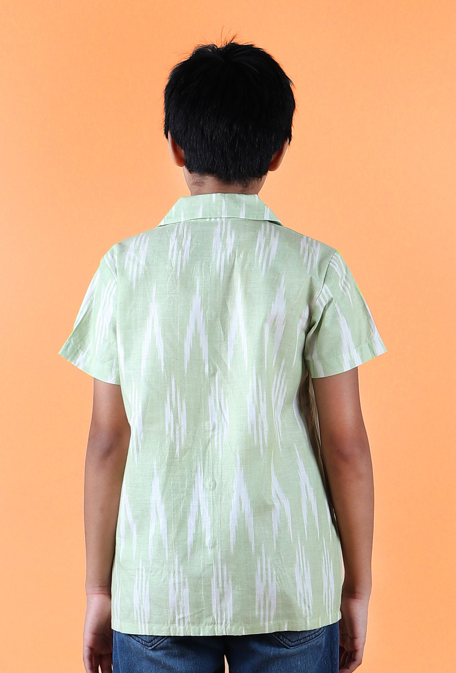 Mint Green Ikat Cotton Shirt