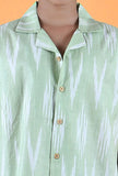 Mint Green Ikat Cotton Shirt