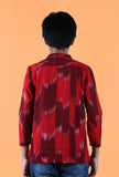 Red Ikat Cotton Short Kurta