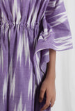 Violet Ikat Kaftan Cotton Dress